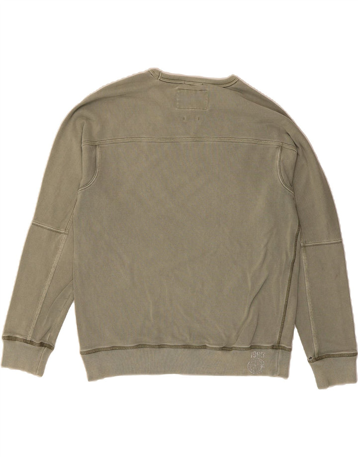 FAT FACE Mens Graphic Sweatshirt Jumper Medium Khaki Vintage Fat Face and Second-Hand Fat Face from Messina Hembry 