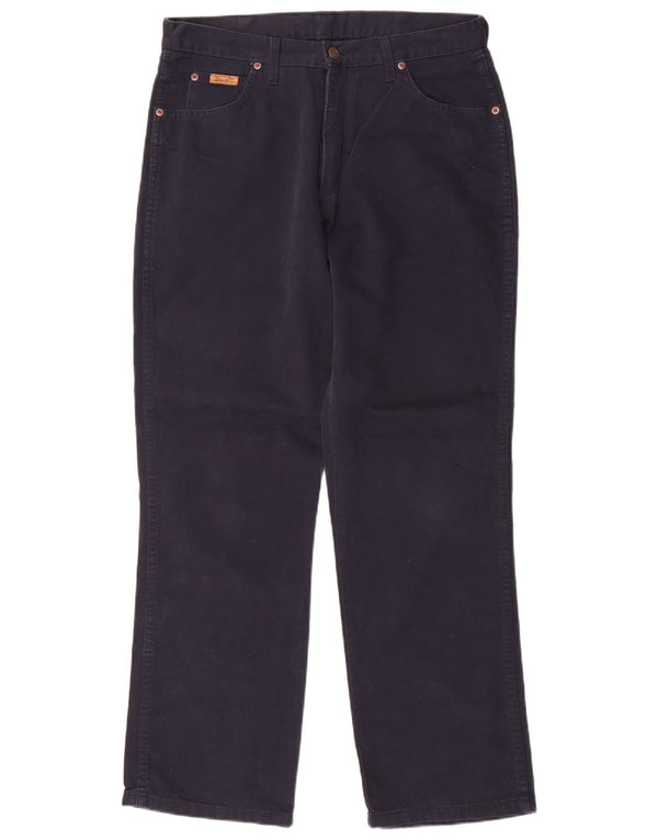 WRANGLER Herre Ohio Straight Casual Bukser W34 L30 Marineblå Bomuld