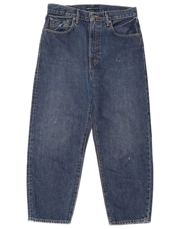 Levi's Womens Barrel High Waist Cropped Jeans W26 L25 Blue Cotton