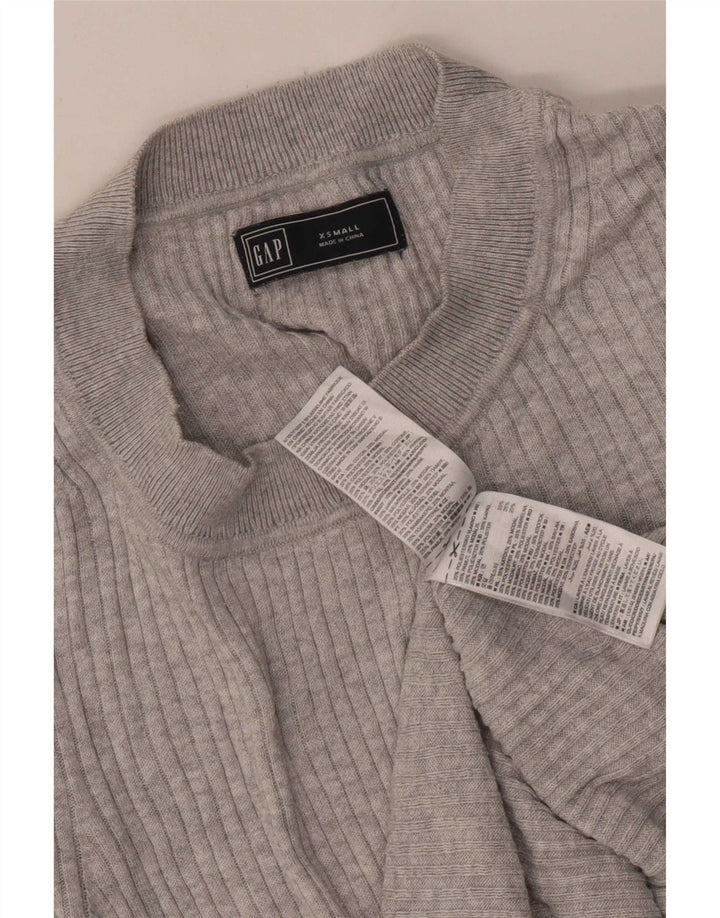 Gap Dame T-Shirt Top UK 6 XS Grå Bomuld