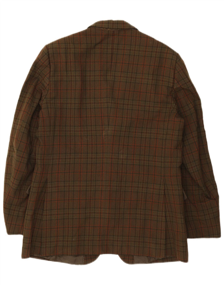 Centaur Herre 2-knaps blazerjakke UK 38 Medium Khaki ternet uld
