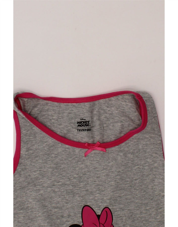 DISNEY Girls Mickey Mouse Graphic Vest Top 9-10 Years Grey Vintage Disney and Second-Hand Disney from Messina Hembry 