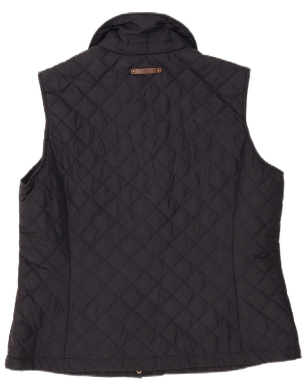 Ralph Lauren Dame Quilted Gilet UK 16 Large Navy Blue Polyester
