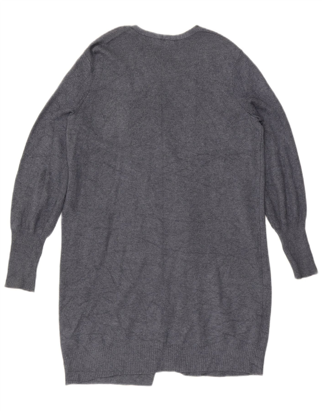 Marks & Spencer Dame Longline Åben Cardigan Sweater UK 10 Small Grey
