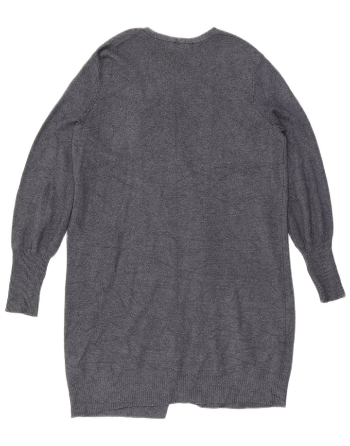 Marks & Spencer Dame Longline Åben Cardigan Sweater UK 10 Small Grey