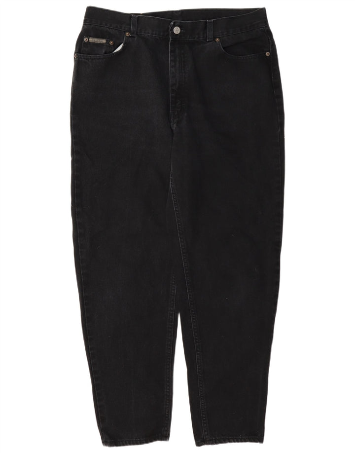 Calvin Klein Herre tilspidsede jeans W36 L30 sort bomuld