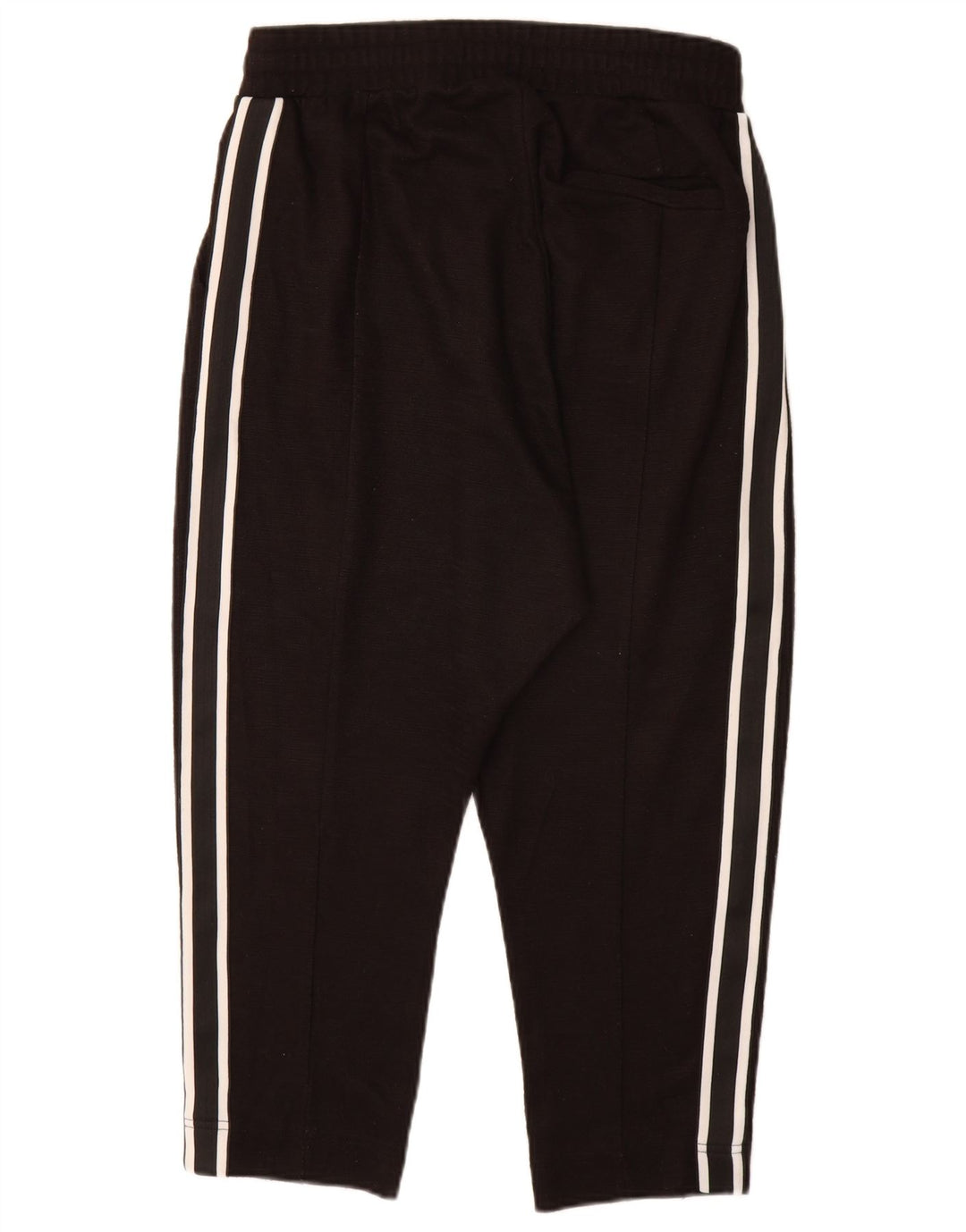 Zara Herre Lige Capri Bukser Large W32 L20 Sort Polyester