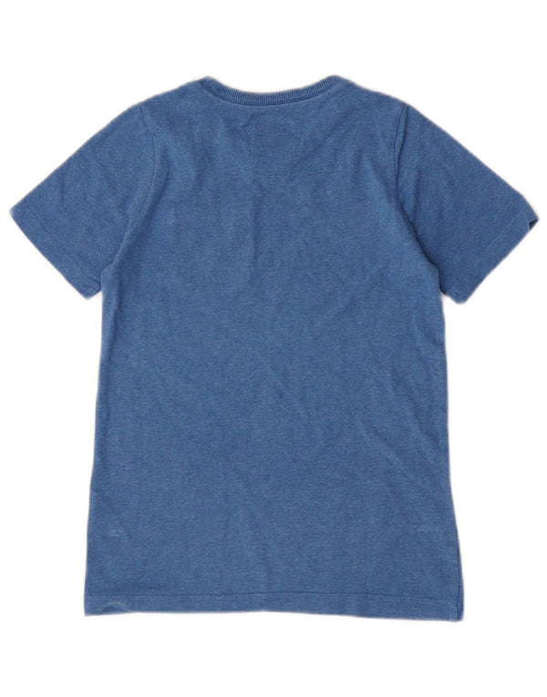 Nike Boys T-Shirt Top 8-9 år Small Blue Colourblock Bomuld