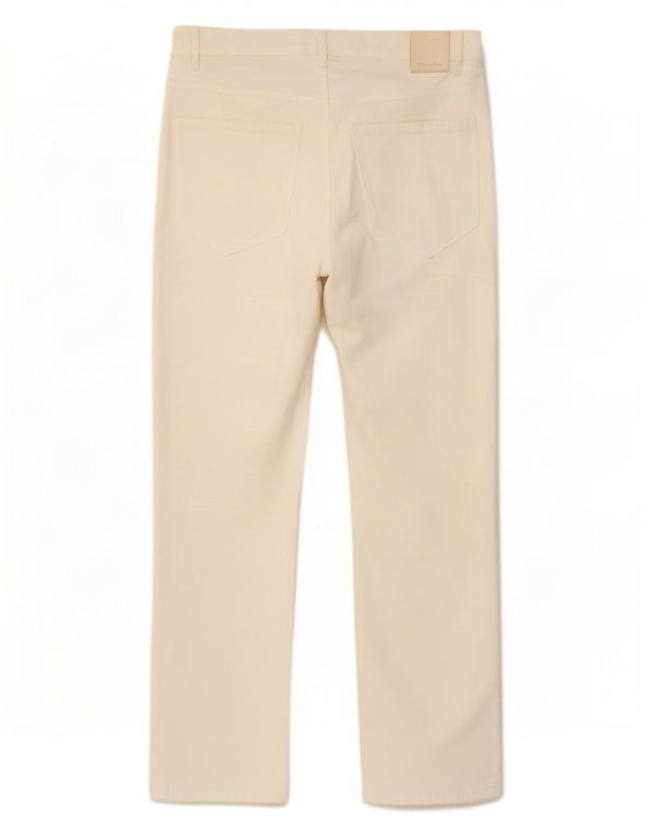 Massimo Dutti Dame Straight Jeans EU 42 Large W32 L30 Off White