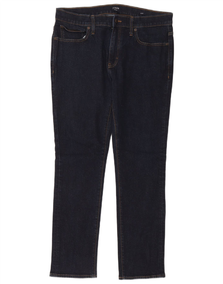 J. Crew Slim Jeans til mænd W34 L30 Marineblå bomuld
