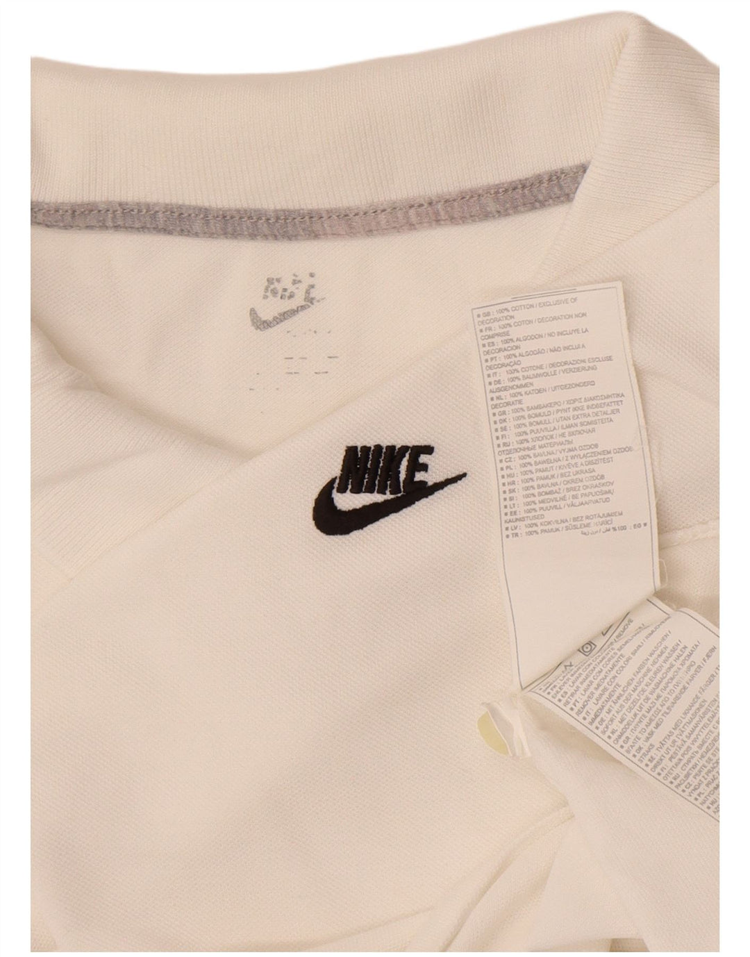 Nike herre poloshirt XL hvid bomuld