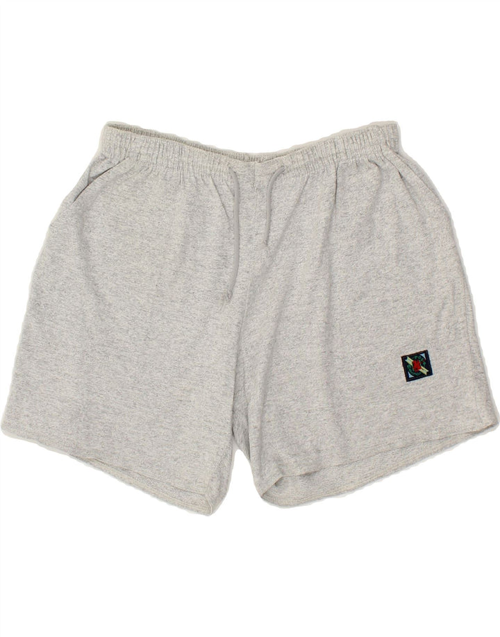 VINTAGE Womens Sport Shorts UK 14 Large  Grey Vintage Vintage and Second-Hand Vintage from Messina Hembry 