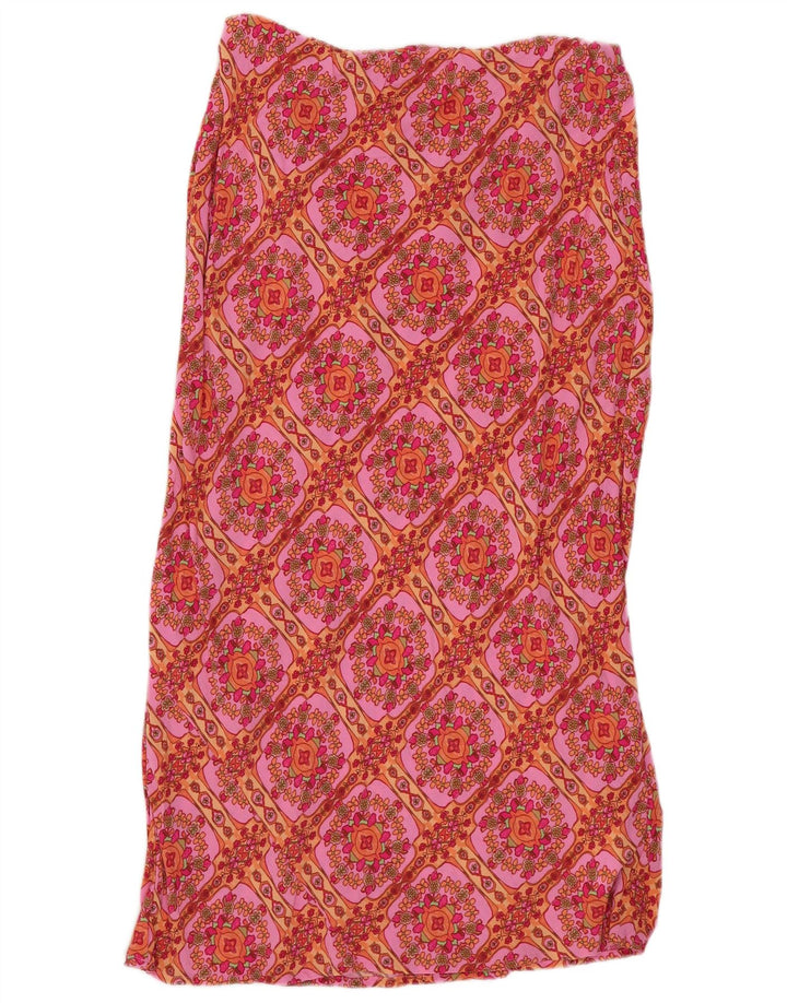 BILLABONG lige nederdel til kvinder Small W27 Pink Floral Viscose