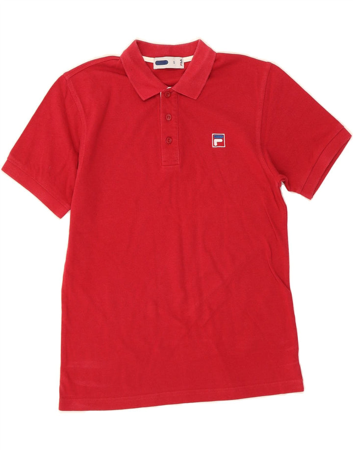 FILA Mens Polo Shirt Small Red Cotton Vintage Fila and Second-Hand Fila from Messina Hembry 
