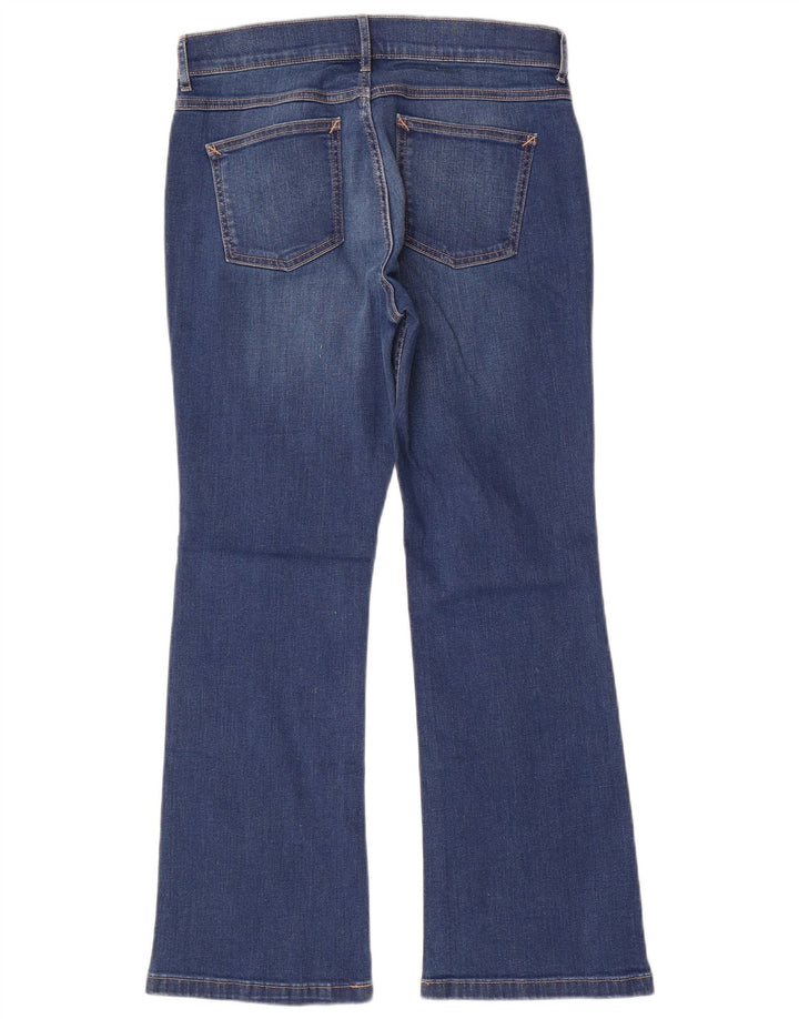 Marks & Spencer Dame Slim Bootcut Jeans UK 12 Medium W30 L28 Blå Bomuld