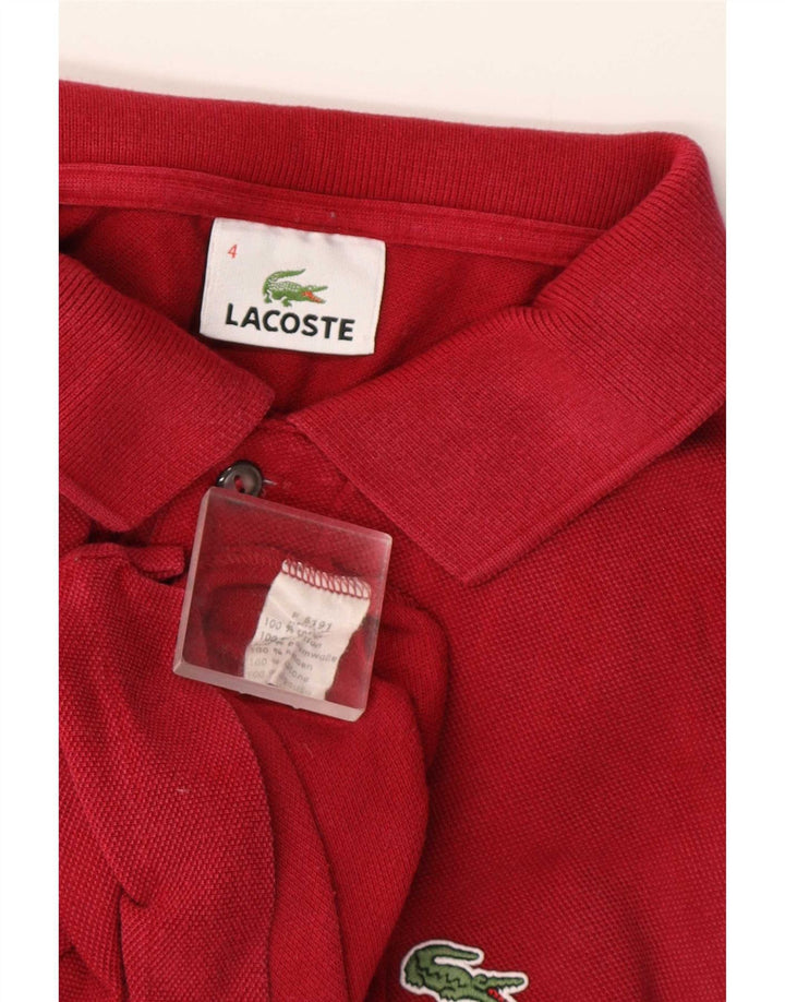 Lacoste herre poloskjorte str. 4 Medium Bourgogne bomuld