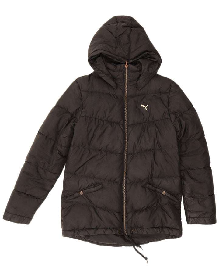 Puma Polstret hættejakke til kvinder UK 12 Medium Sort Polyester