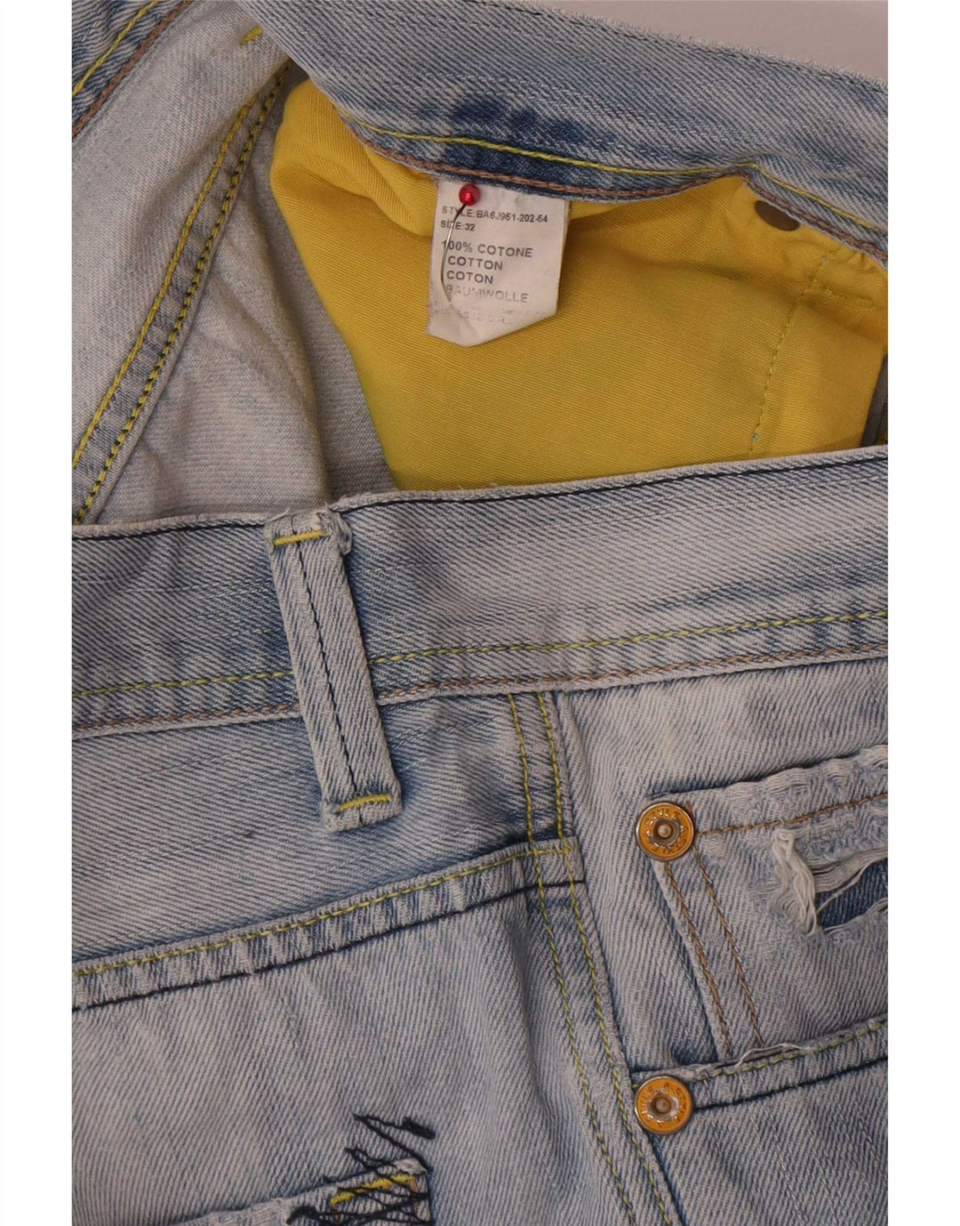 A-Style Dame Distressed Skinny Jeans W32 L30 Blå Bomuld