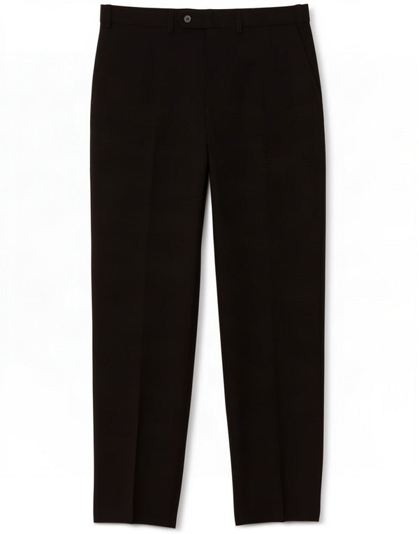 Marks & Spencer Mens Straight Suit Trousers W34 L33 Black Polyester