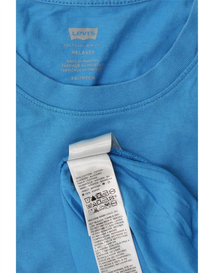 Levi's Relaxed T-Shirt Top XS Blå bomuld til mænd
