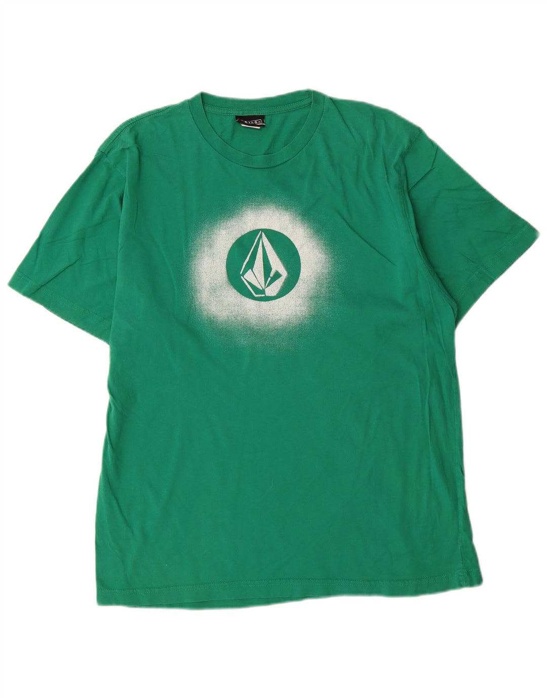 Volcom Herre Grafisk T-Shirt Top Stor Grøn Bomuld