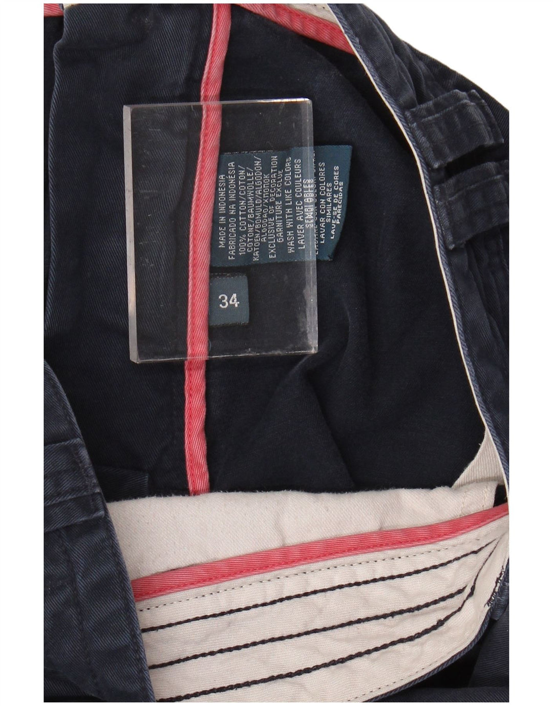 POLO RALPH LAUREN Herre Cargo Shorts W34 Large Navy Blue Bomuld