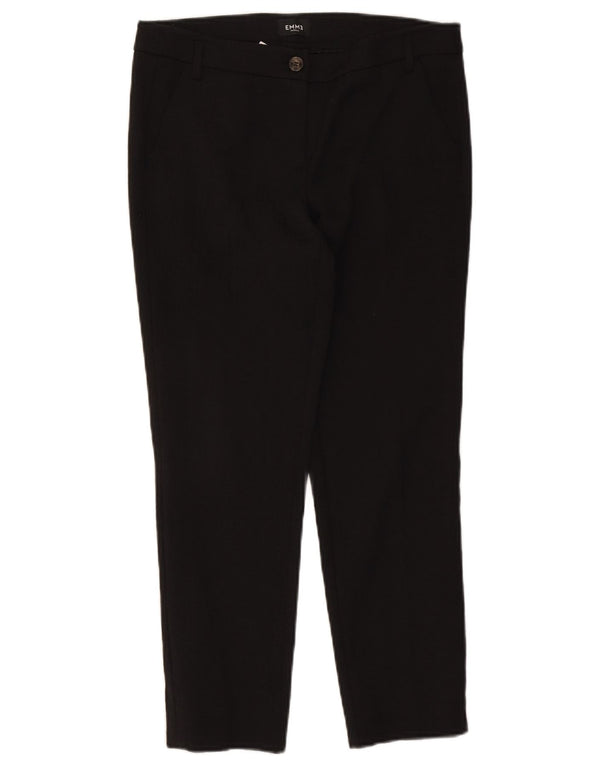 Marella Dame EMME Slim Chino Bukser UK 10 Small W32 L26 Sort Bomuld