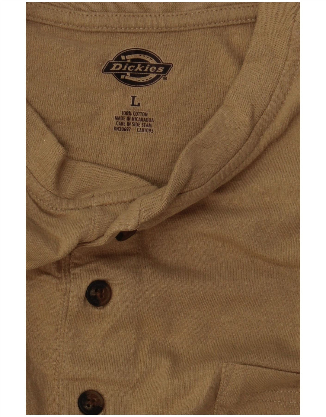 Dickies Herre T-Shirt Top Stor Beige Bomuld