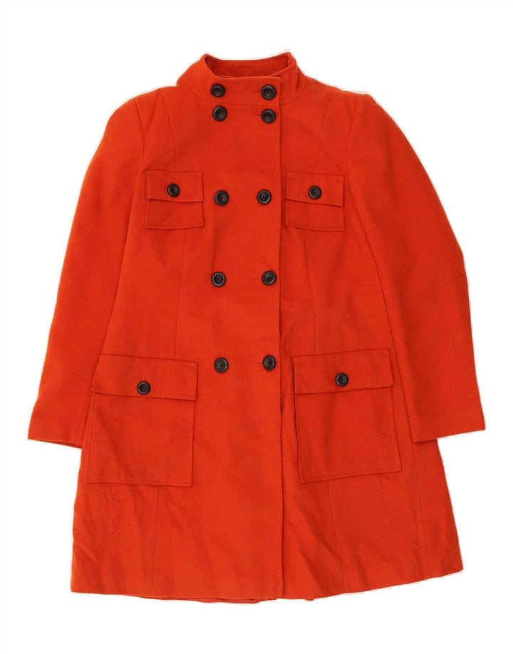 MARKS & SPENCER Womens Overcoat UK 12 Medium  Orange Polyester Vintage Marks & Spencer and Second-Hand Marks & Spencer from Messina Hembry 