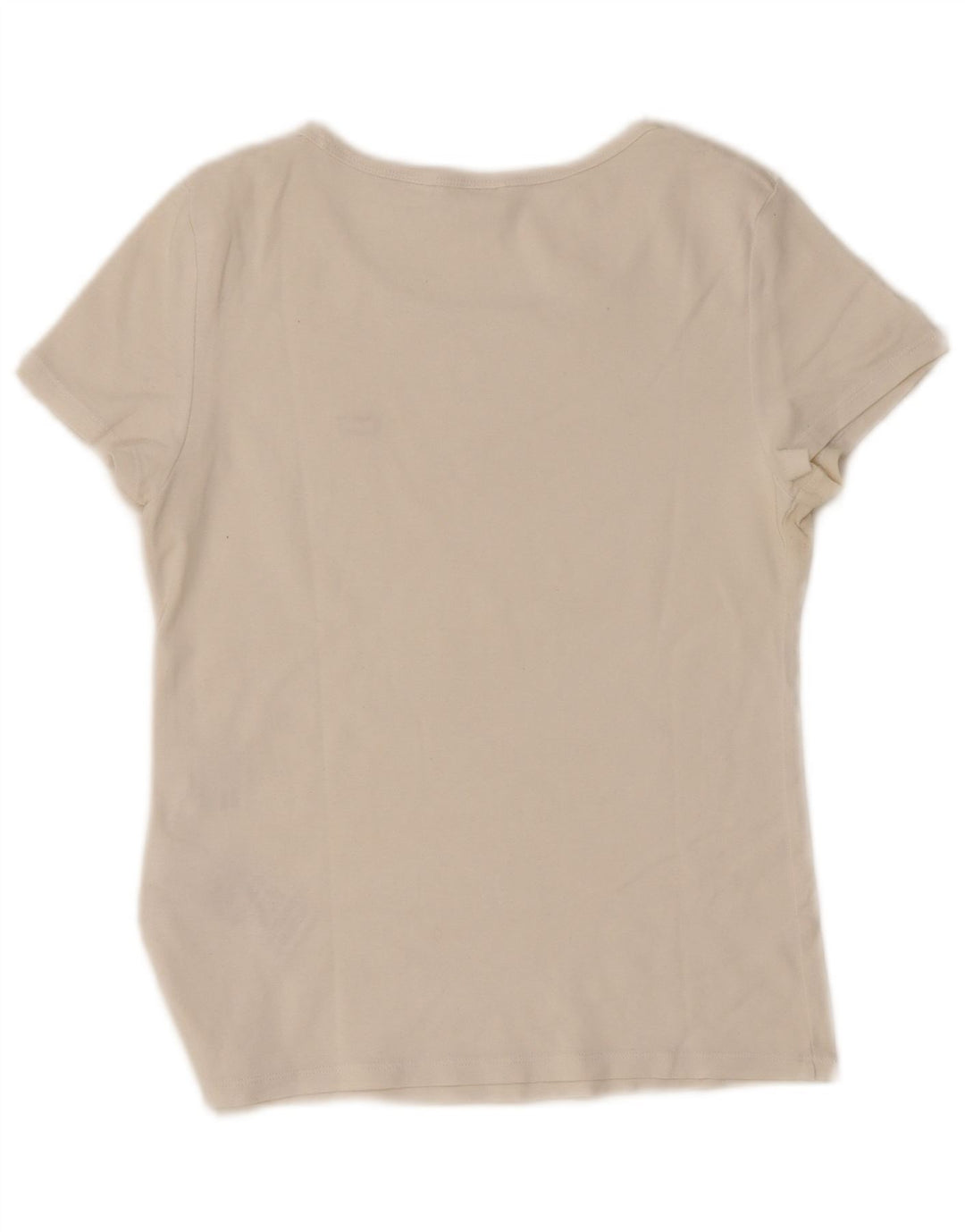 Levi's Dame T-Shirt Top UK 12 Medium Hvid Bomuld