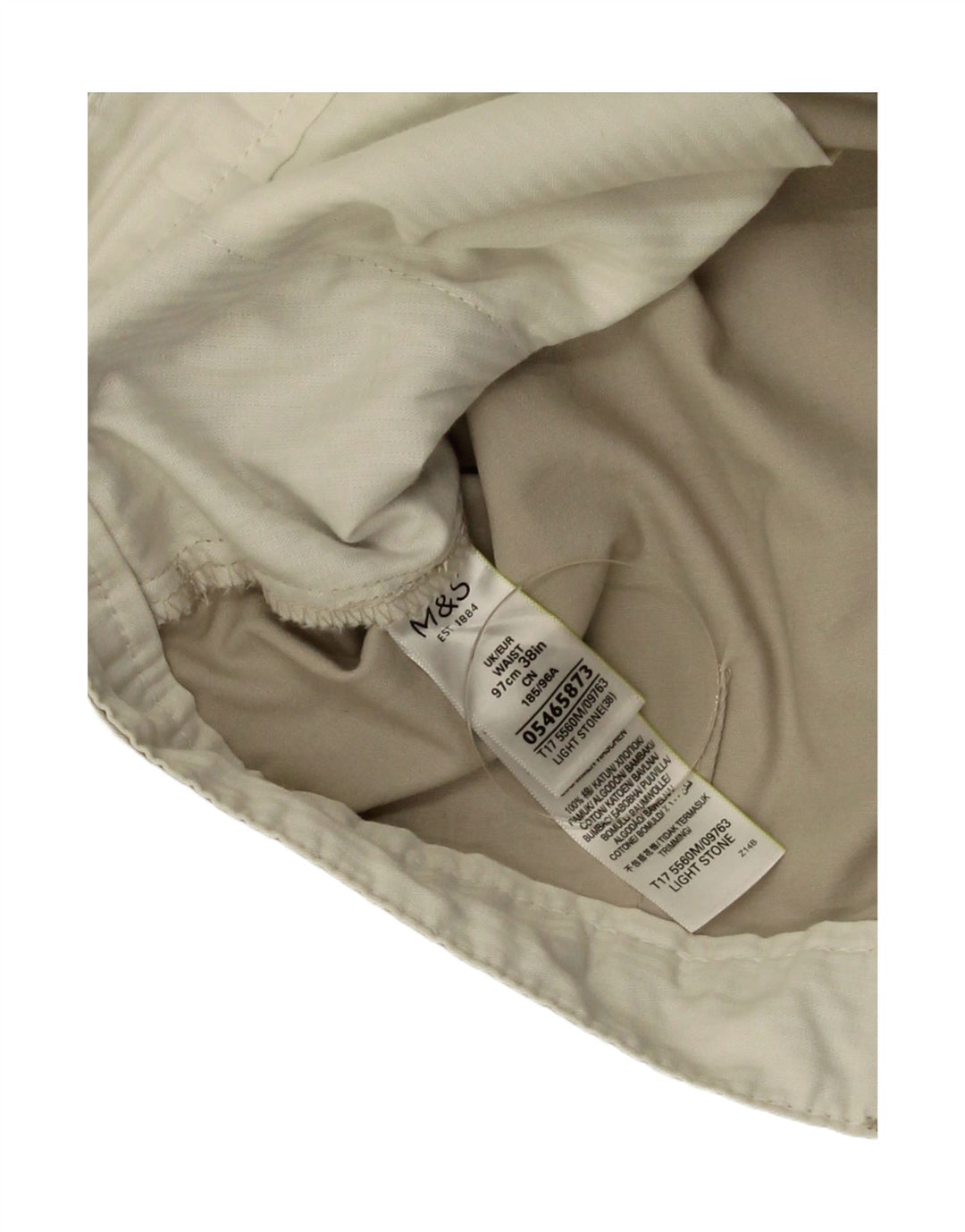 Marks & Spencer Herre Chino Shorts W38 XL Beige Bomuld