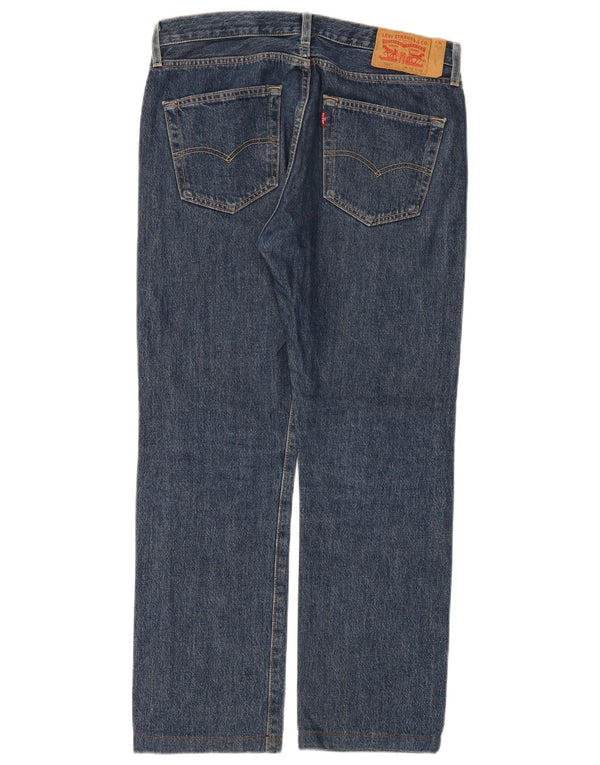 LEVI'S Herre 501 Straight Jeans W32 L29 Blå Bomuld