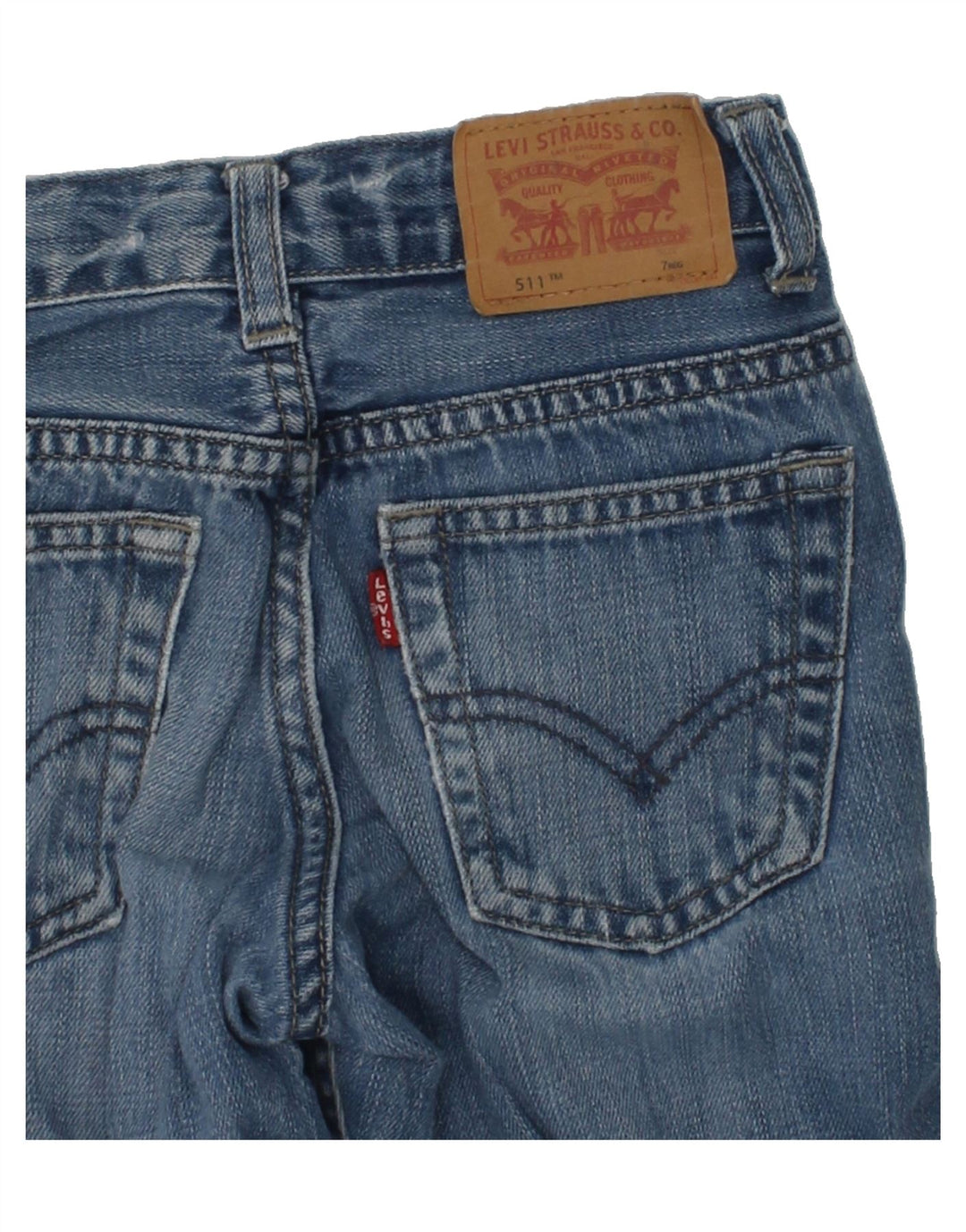LEVI'S Boys 511 Slim Jeans 6-7 Years W22 L20  Blue Cotton | Vintage Levi's | Thrift | Second-Hand Levi's | Used Clothing | Messina Hembry 
