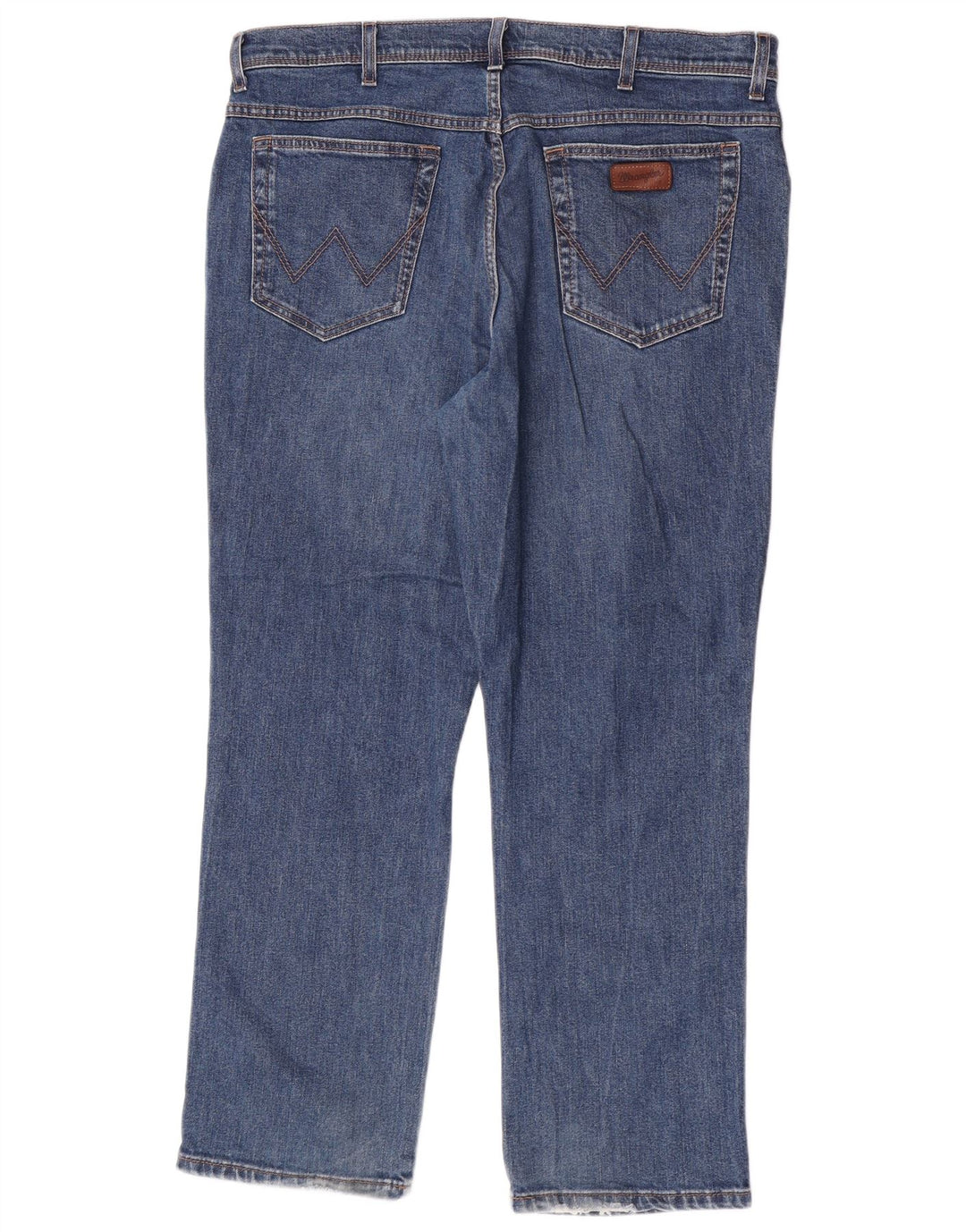 Wrangler Herre Regular Fit Straight Jeans W40 L30 Blå Bomuld