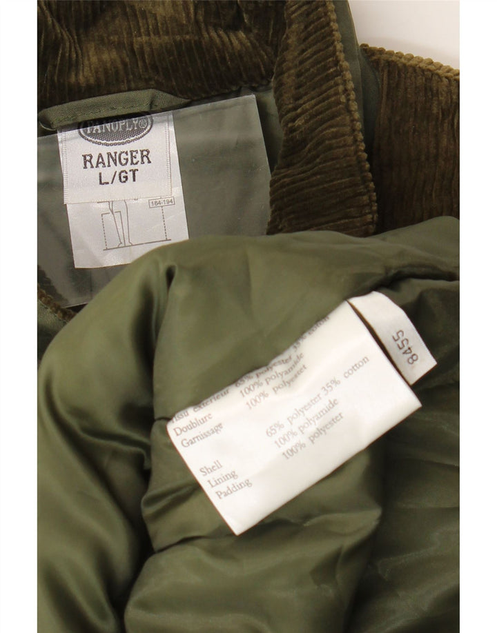 Panoply Herre Corduroy Utility Gilet UK 40 Large Green Polyester