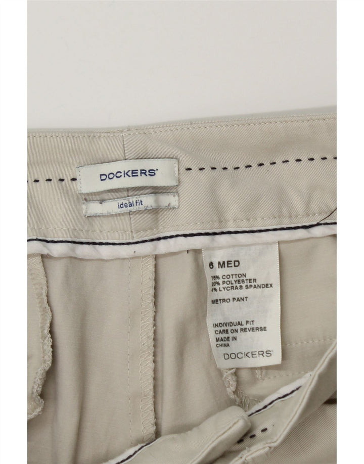 DOCKERS Dame ideel pasform Casual Bukser US 6 Medium W28 L30 Beige