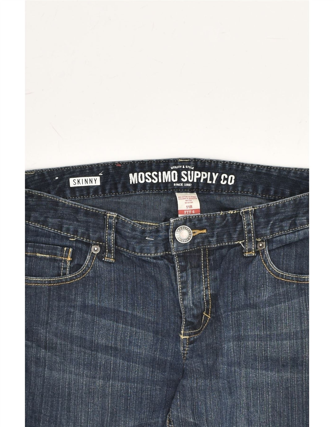 MOSSIMO Womens Skinny Jeans US 10 Large W32 L30 Blue Cotton | Vintage Mossimo | Thrift | Second-Hand Mossimo | Used Clothing | Messina Hembry 