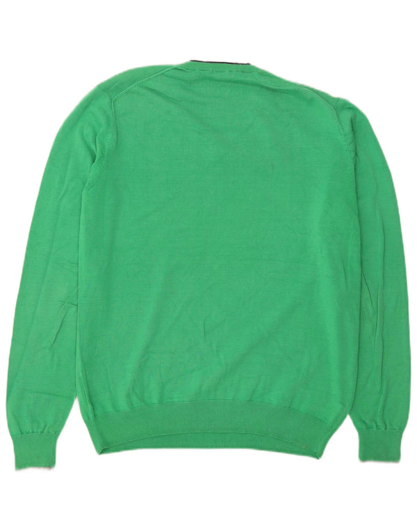 Sun68 Herre V-hals sweater XL Grøn Bomuld