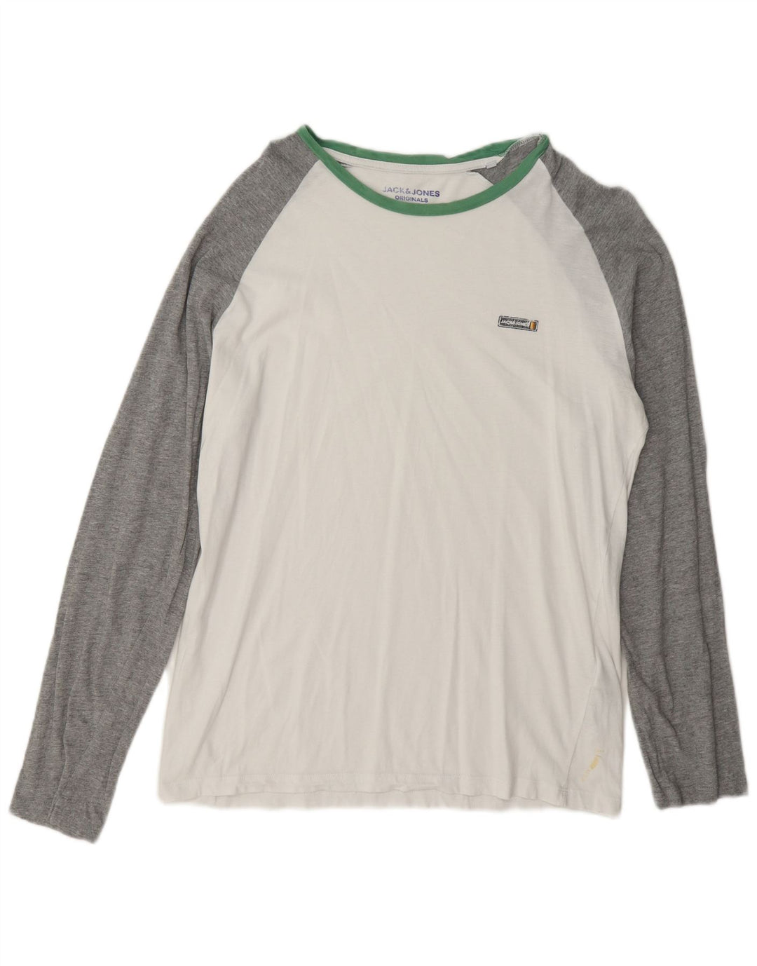 Jack & Jones Herre Regular Fit Top Langærmet Stor hvid Colourblock