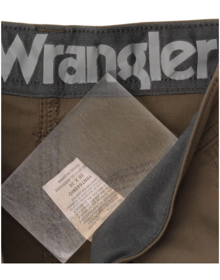 Wrangler Straight Cargo bukser til mænd W30 L30 Khaki Nylon