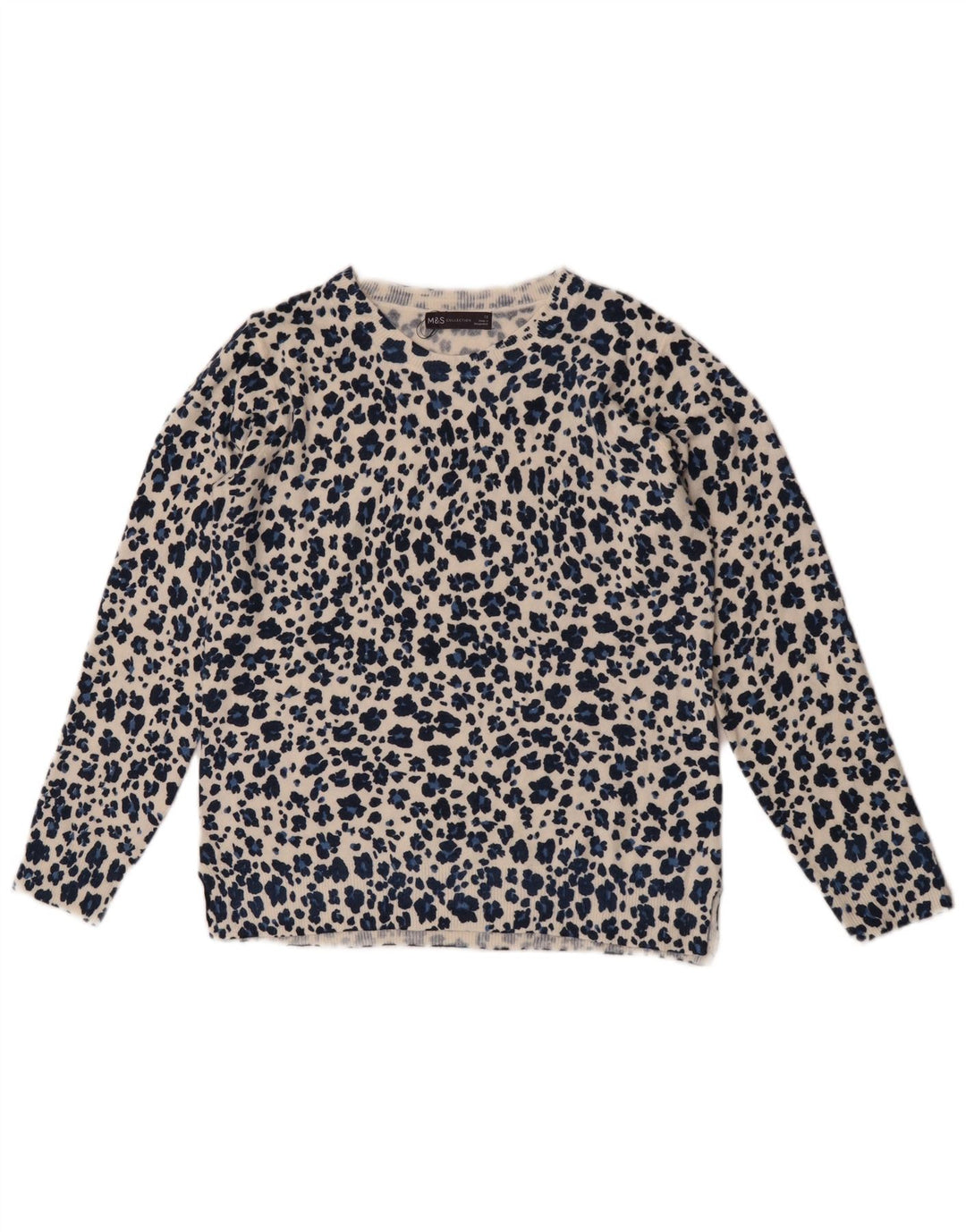 Marks & Spencer Dametrøjetrøje med rund hals DK 12 Medium Blue