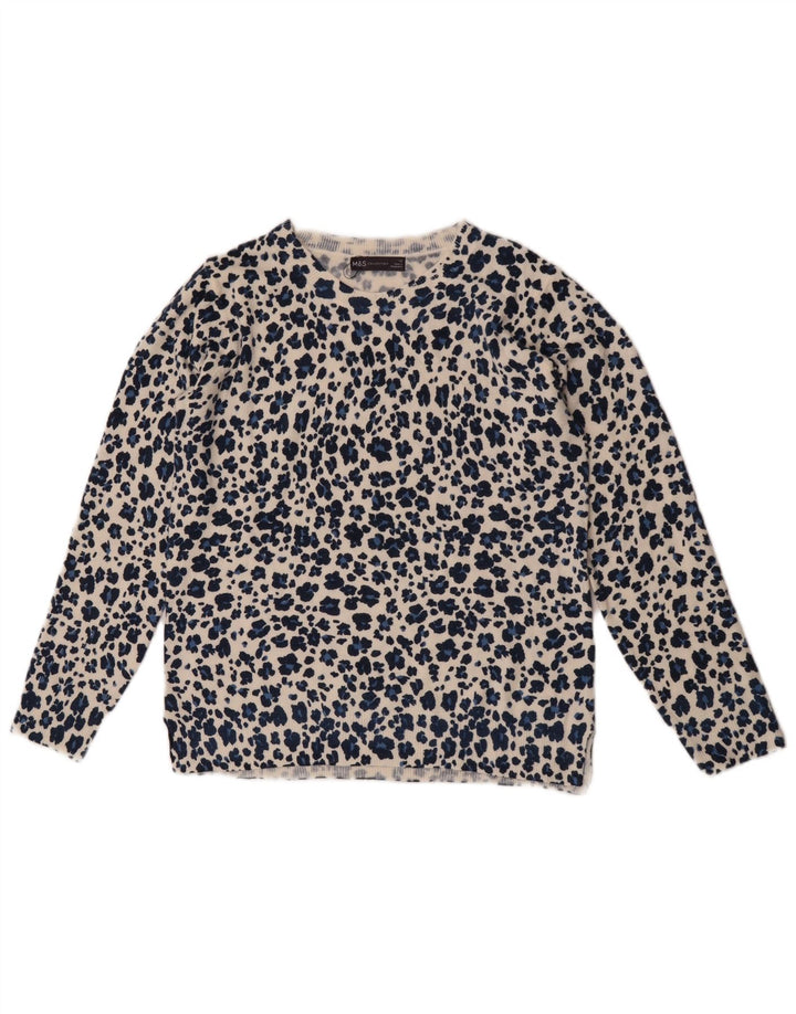Marks & Spencer Dametrøjetrøje med rund hals DK 12 Medium Blue