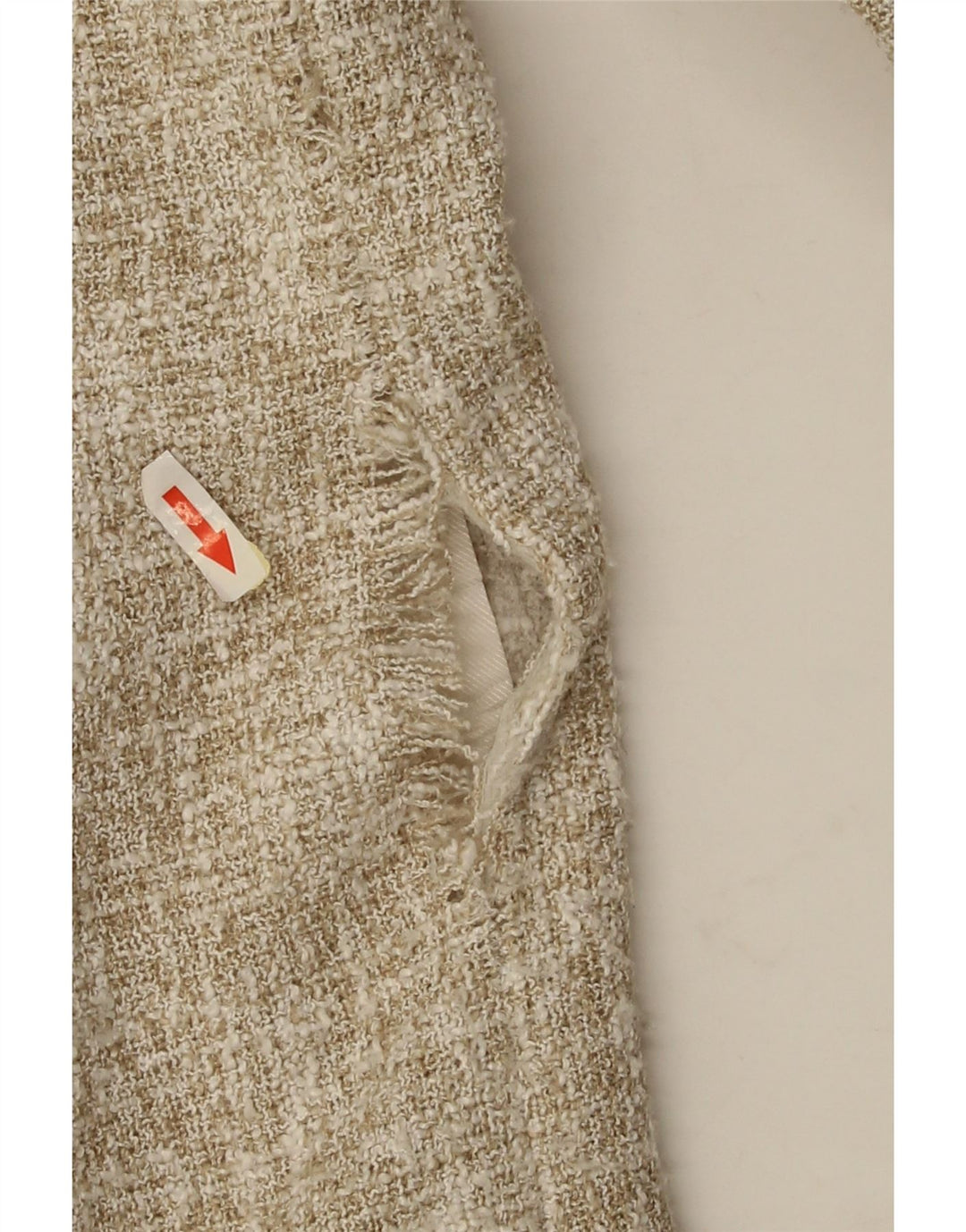 Zara Dame Crop Blazer Jacket EU 44 XL Beige
