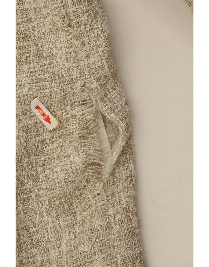 Zara Dame Crop Blazer Jacket EU 44 XL Beige