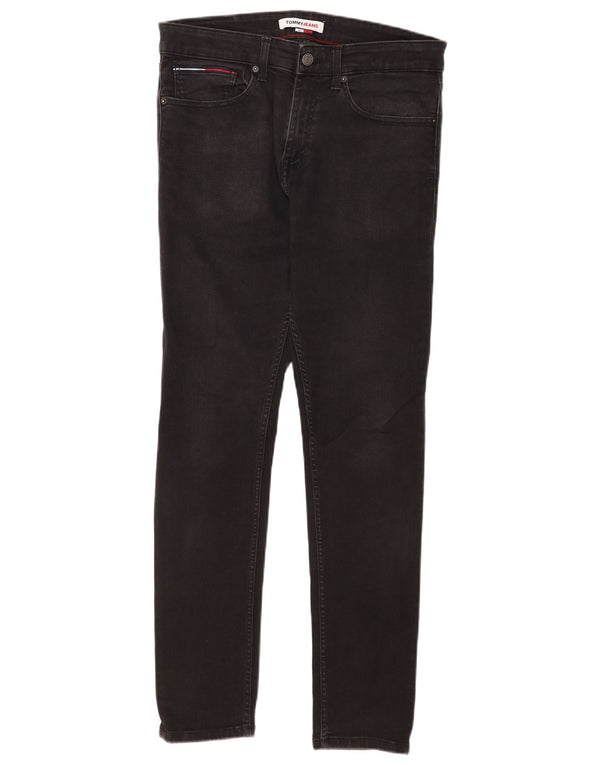 Tommy Hilfiger Herre Skinny Jeans W32 L32 Sort Bomuld