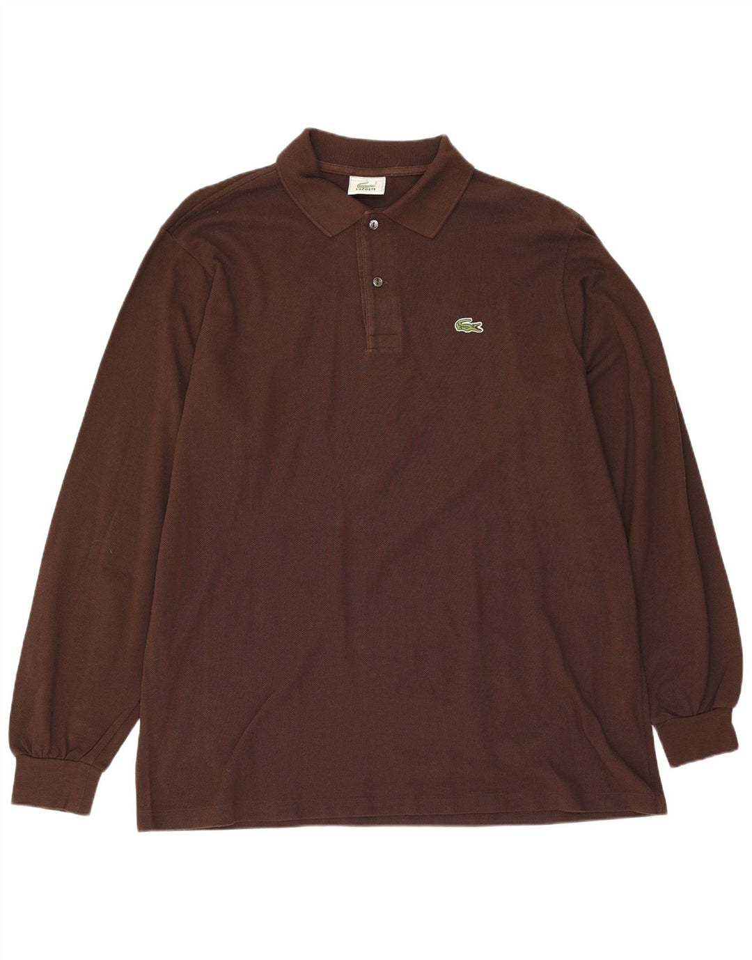 Lacoste Langærmet Polo Shirt til mænd Størrelse 5 Stor Brun Bomuld
