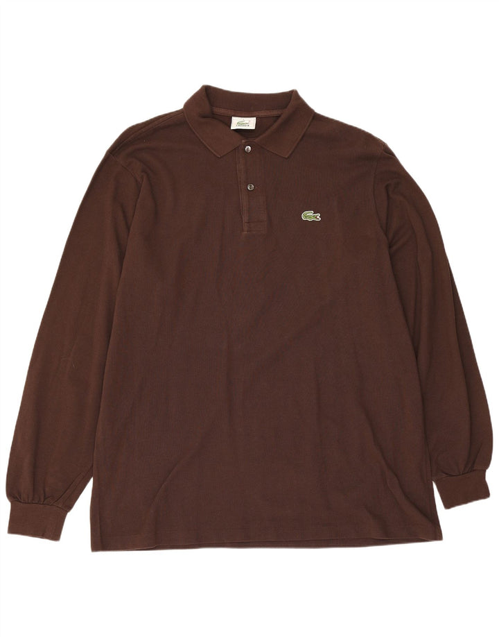 Lacoste Langærmet Polo Shirt til mænd Størrelse 5 Stor Brun Bomuld