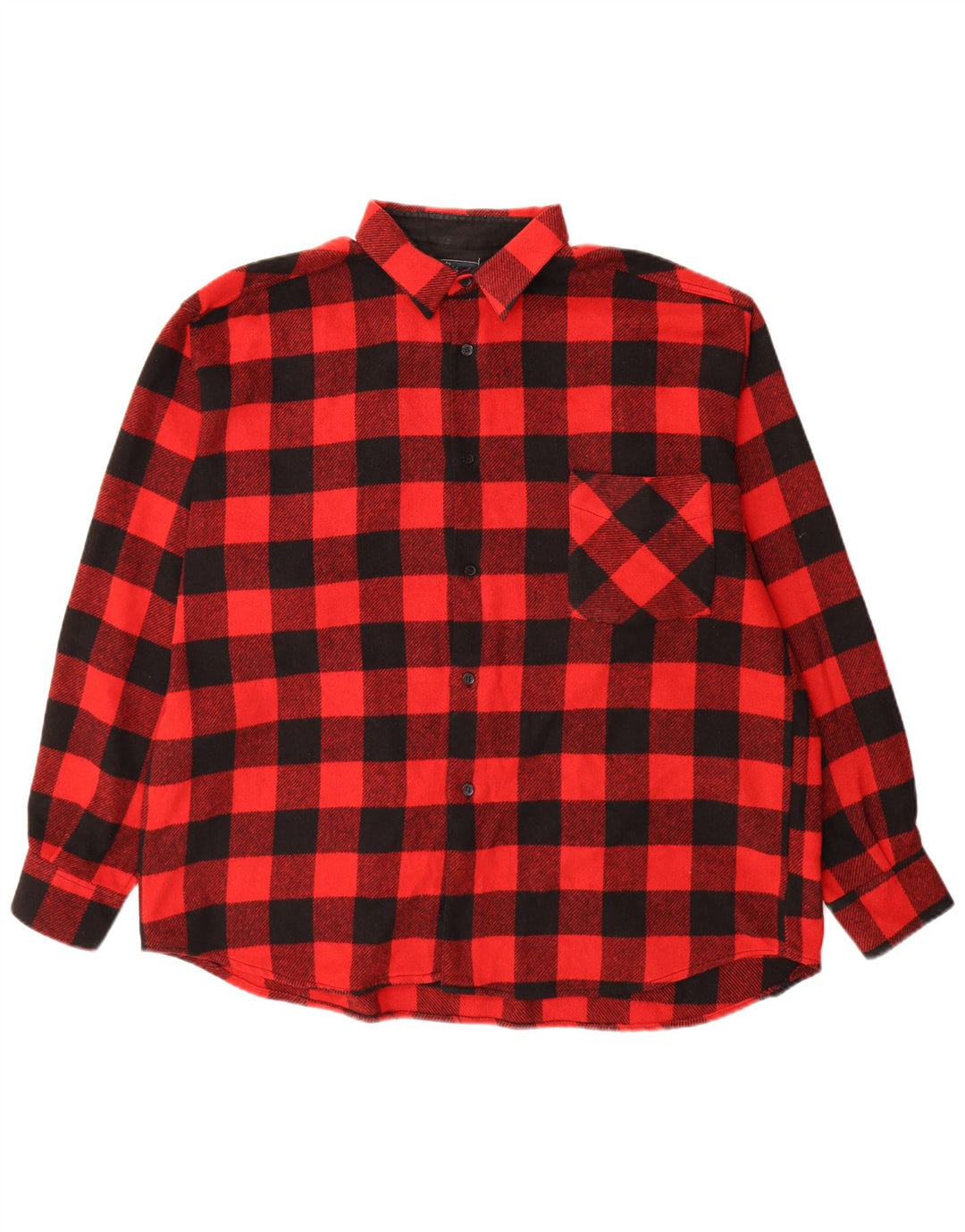 Colombus Herre Overshirt Flanellskjorte XL Rød Gingham Polyester