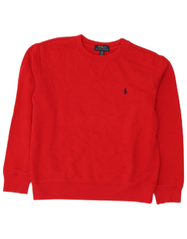 Polo Ralph Lauren Drenge Sweatshirt Jumper 10-11 år Medium Rød Bomuld