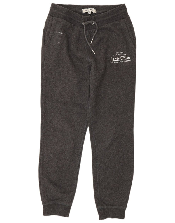 Jack Wills Graphic Tracksuit Bukser til kvinder Joggers UK 10 Small Grey